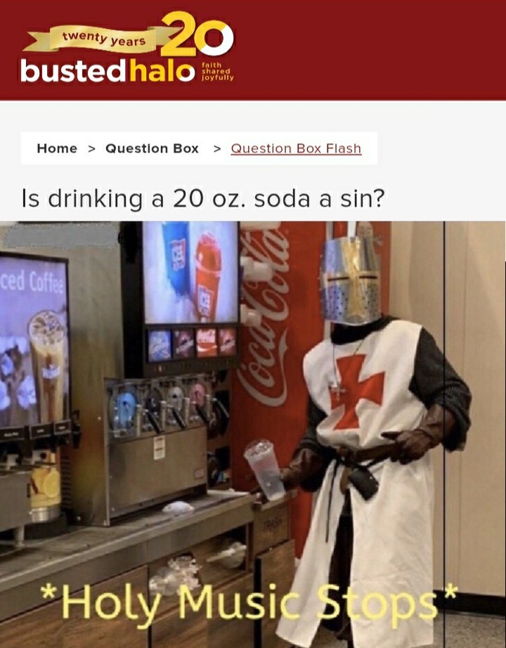 Does the soda stop? - meme
