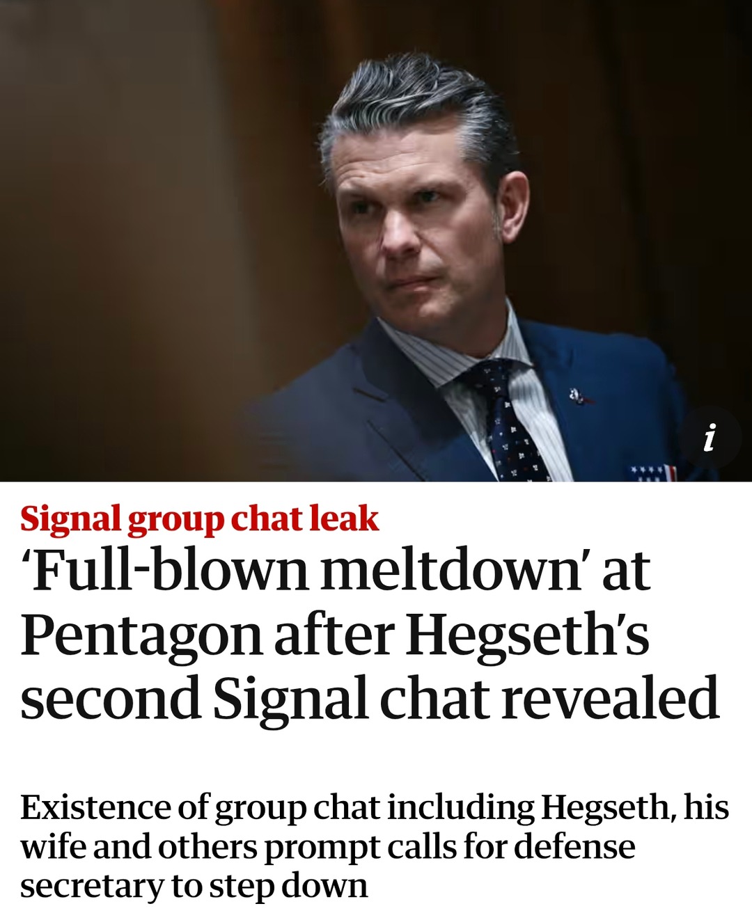 Pentagon in panic over leaked group chat drama - meme