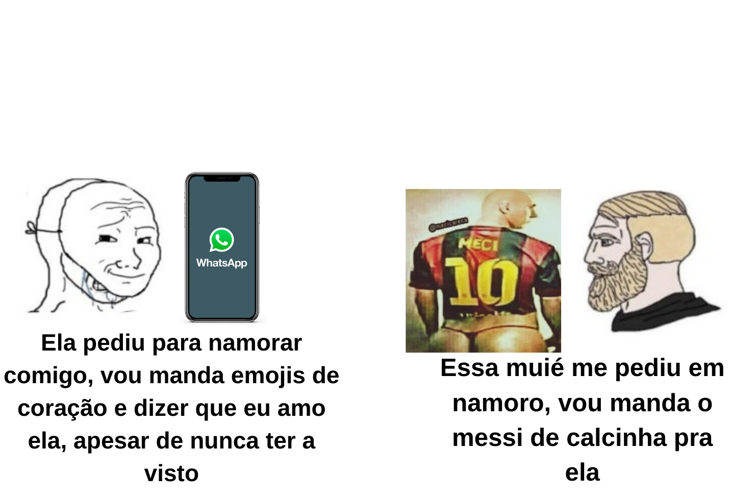 Messi de calcinha no zap - meme