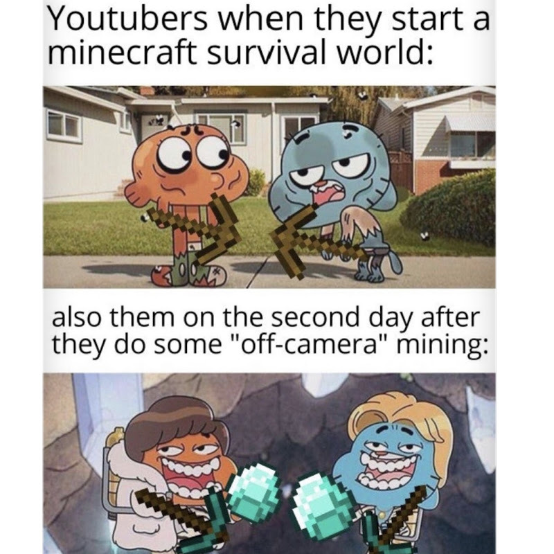 Minecraft Youtubers - meme