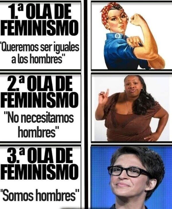 Olas de feminismo - meme