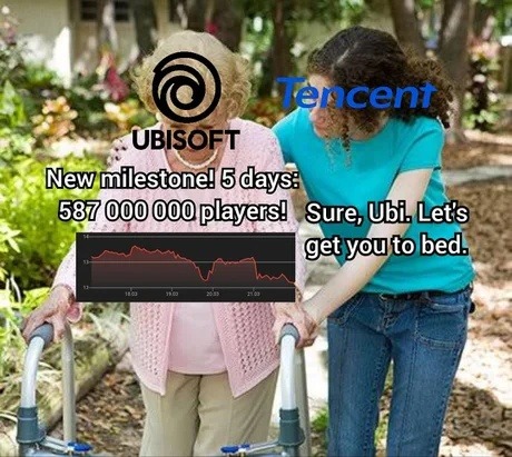 Ubisoft: 587 million players! Us: name 5 - meme