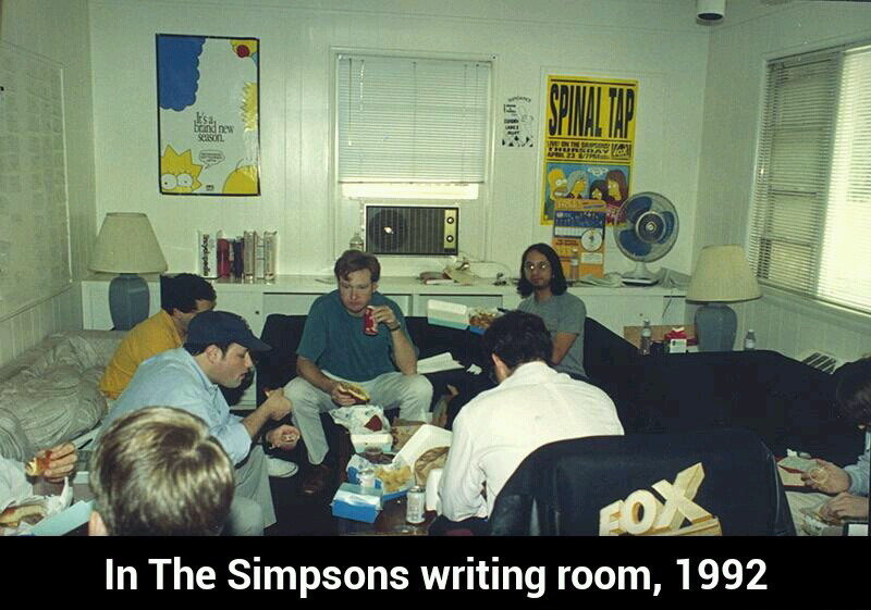 The Simpsons writing room - meme