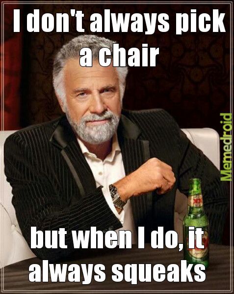 Picking a chair in class - meme