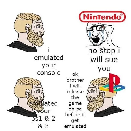 Nintendo vs PS2 - meme