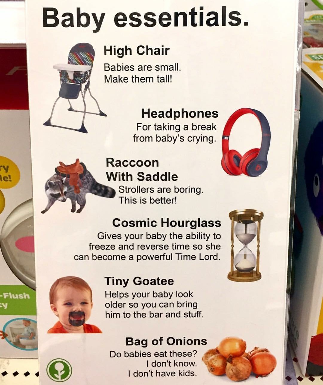 What your baby really needs - meme