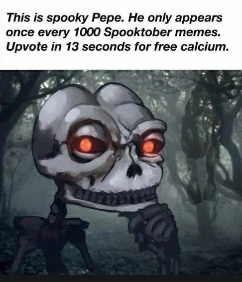 Skeleton pepe - meme