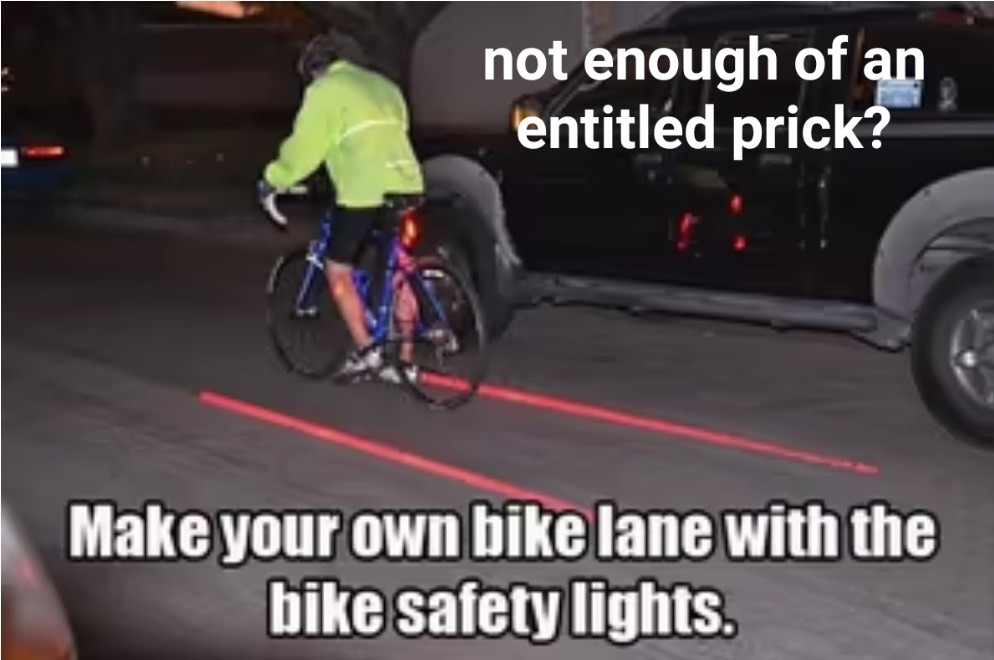 Fuck you cyclists - meme