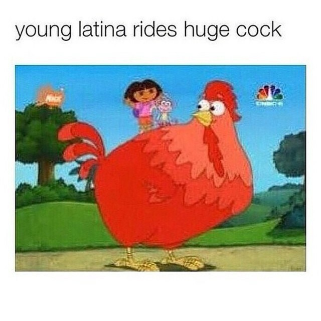 Young latina riding huge cock - meme