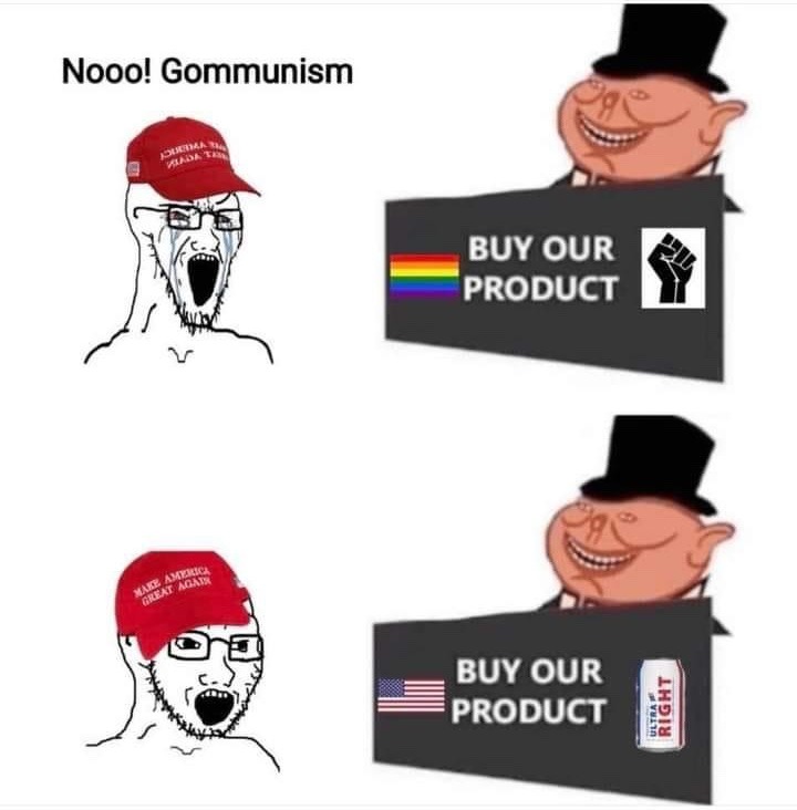 No one is immune to propaganda or consumerism - meme