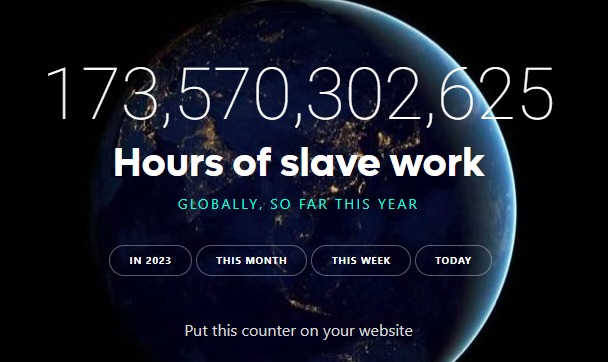 173 BILLION hours of slave labor, cmon people we can get to 200 Bil - meme