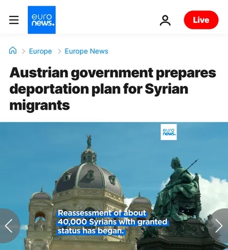Austrian government prepares deportation plan for Syrian migrants - meme