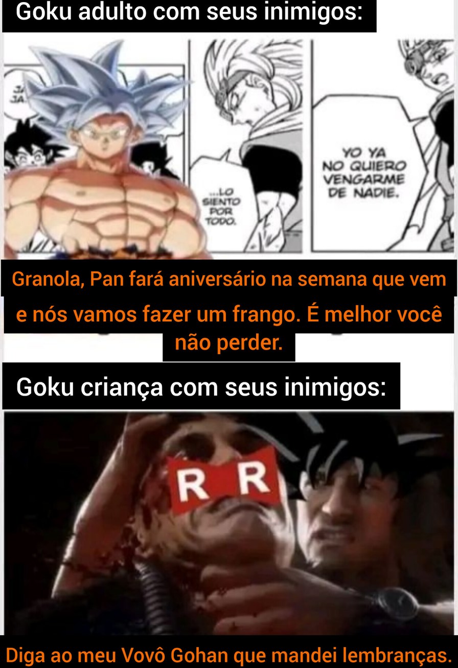 Goku Kid era poucas ideias - meme