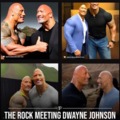 The Rock meeting Dwayne Johson made by AI