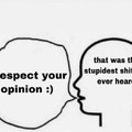 I respect your opinion