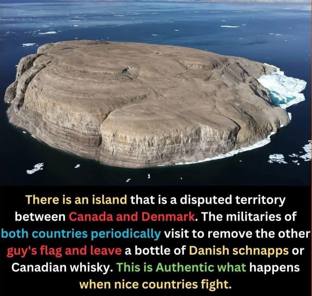 Canada and Denmark fight over this piece of land - meme