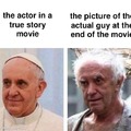 actor vs the picture of the actual guy of the movie