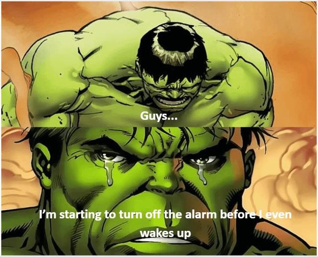 Waking before the alarm to protect Kevin’s dreams - meme