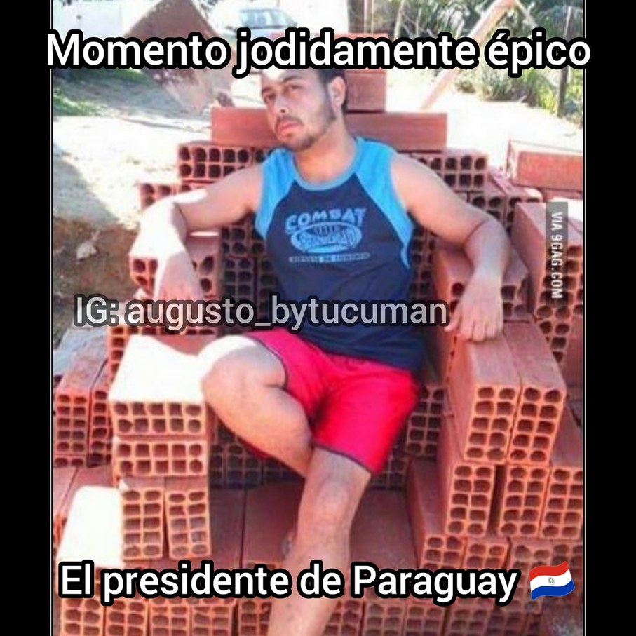 Contexto: acá en joda y modo de burla dicen que los paraguayos son albañiles, muchos paraguayos que viven en Argentina de dedican a ese oficio - meme