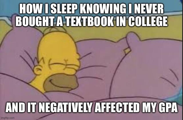 College textbooks - meme