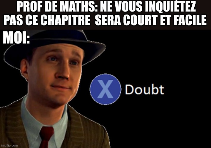 marche aussi avec "vous l'avez vu l'année dernière" - meme