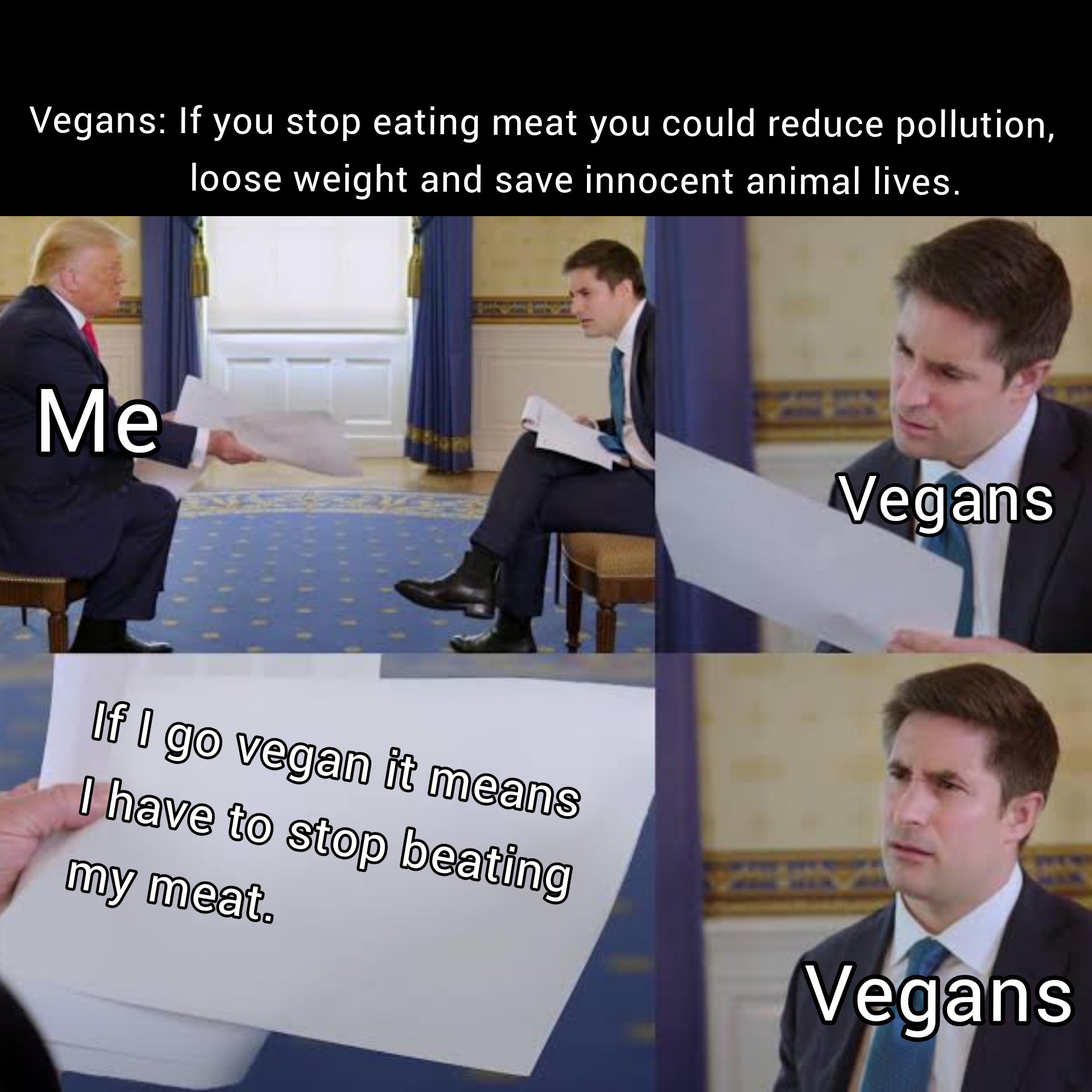 Checkmate vegans - meme