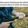 Shooting in the school library