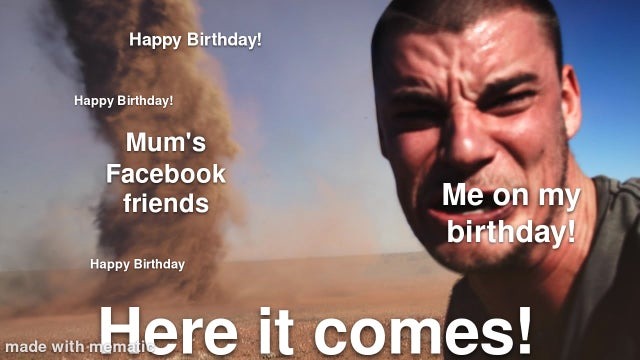 Mom's facebook friends - meme