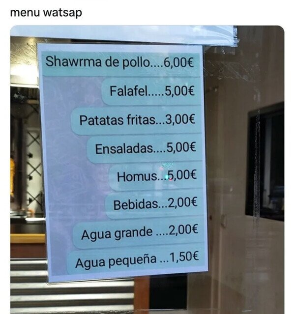Captura de whatsapp pa menu - meme