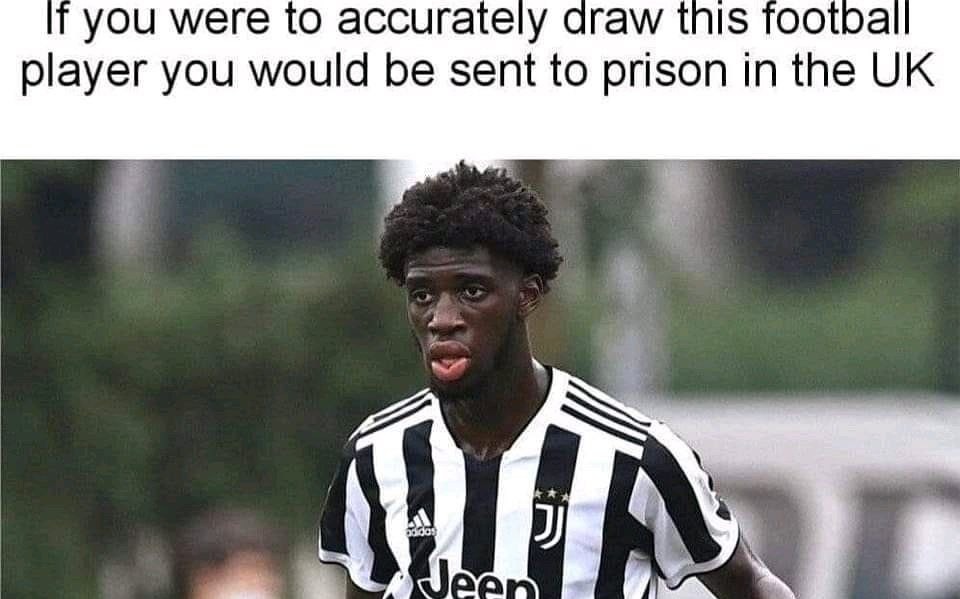 ﻿If you were to accurately draw this football player you would be sent to prison in the UK