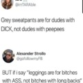 Grey sweatpants vs leggings