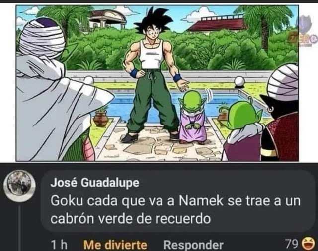 Goku traficante de Namekianos - meme