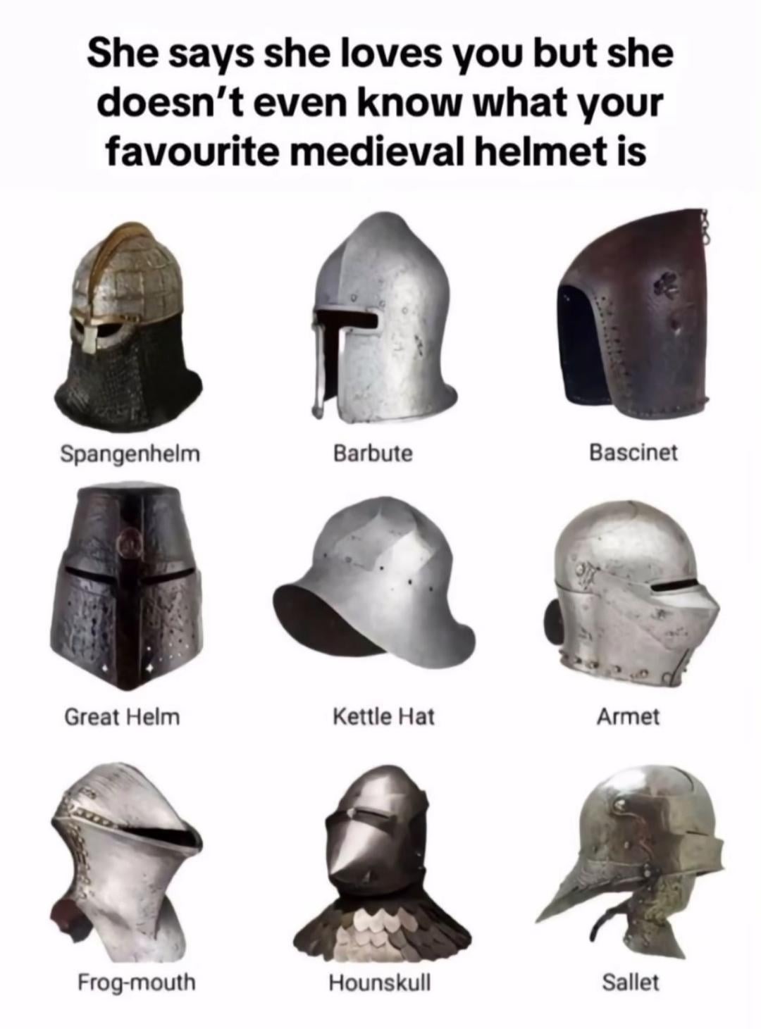 Choose your favorite helmet - meme