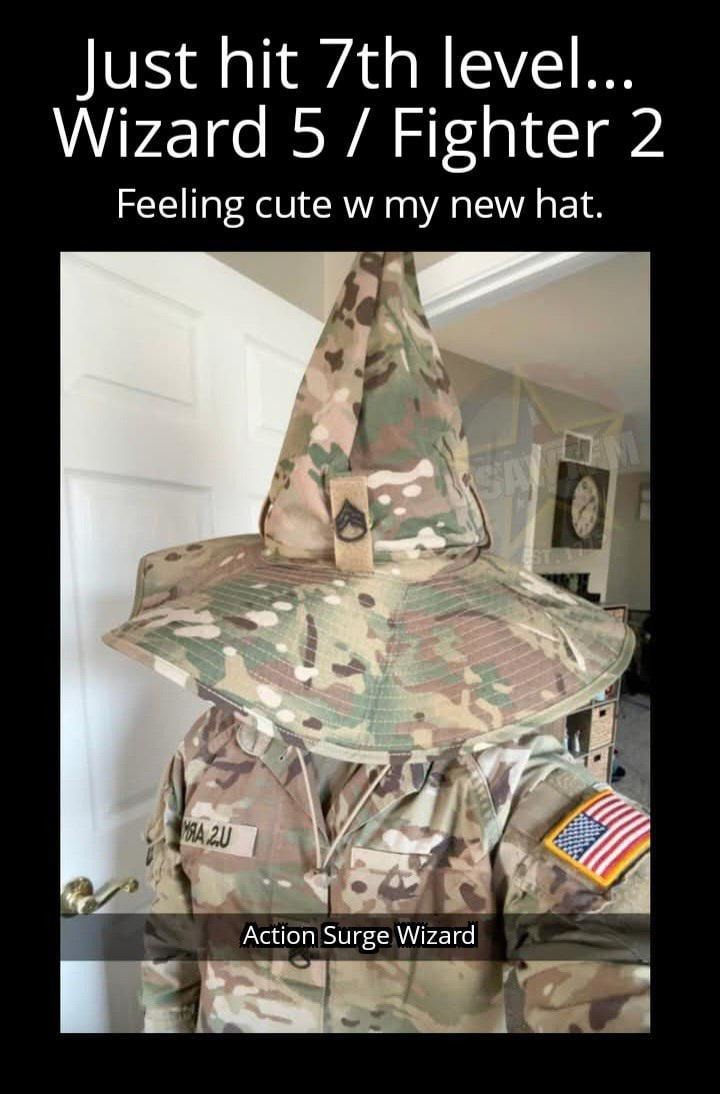 Level 7 and feeling unstoppable with this hat - meme