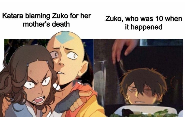 Poor Zuko. Stupid Katara - meme