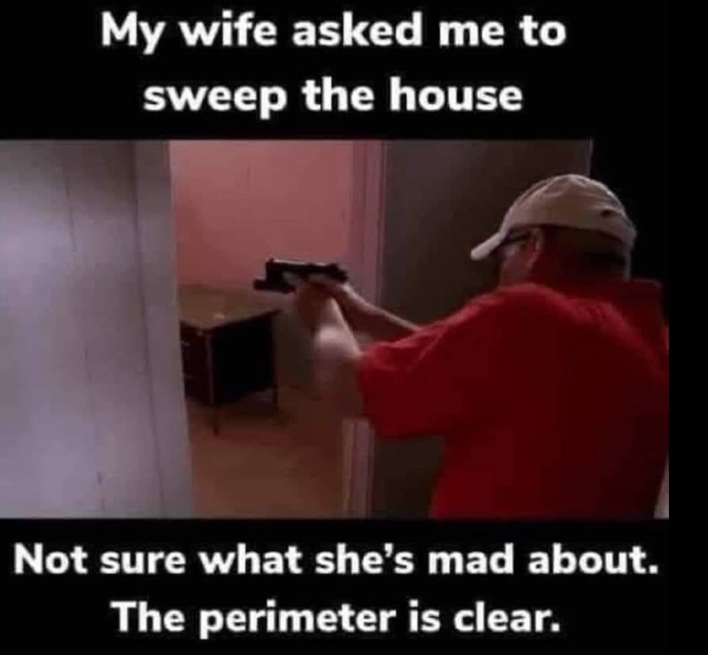 Show me sweep the house - meme