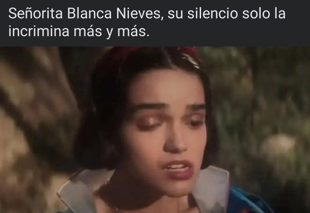 Señorita Blancanieves, su silencio solo la incrimina más - meme