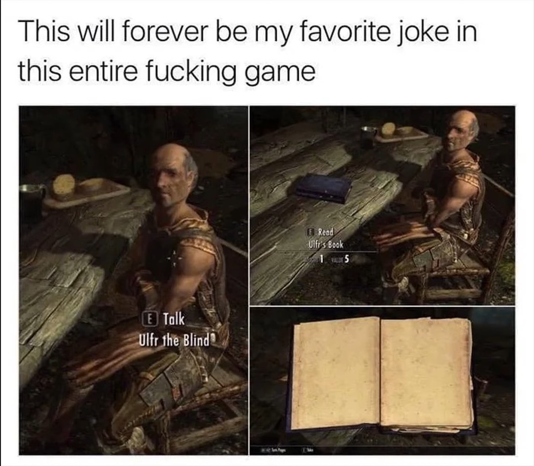 I laughed out loud when I found this in my playthrough - meme