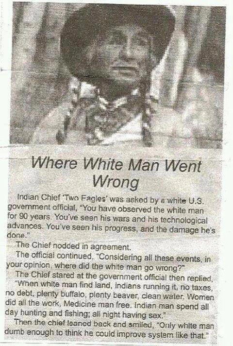 I like the way the old Indian chief thinks - meme