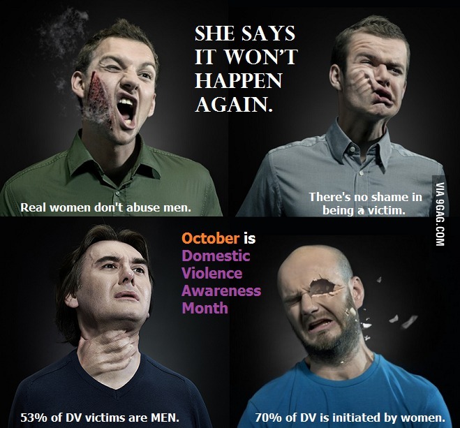 ctober is Domestic Violence Awareness Month. - meme