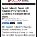 Russia helping the separatists in Spain