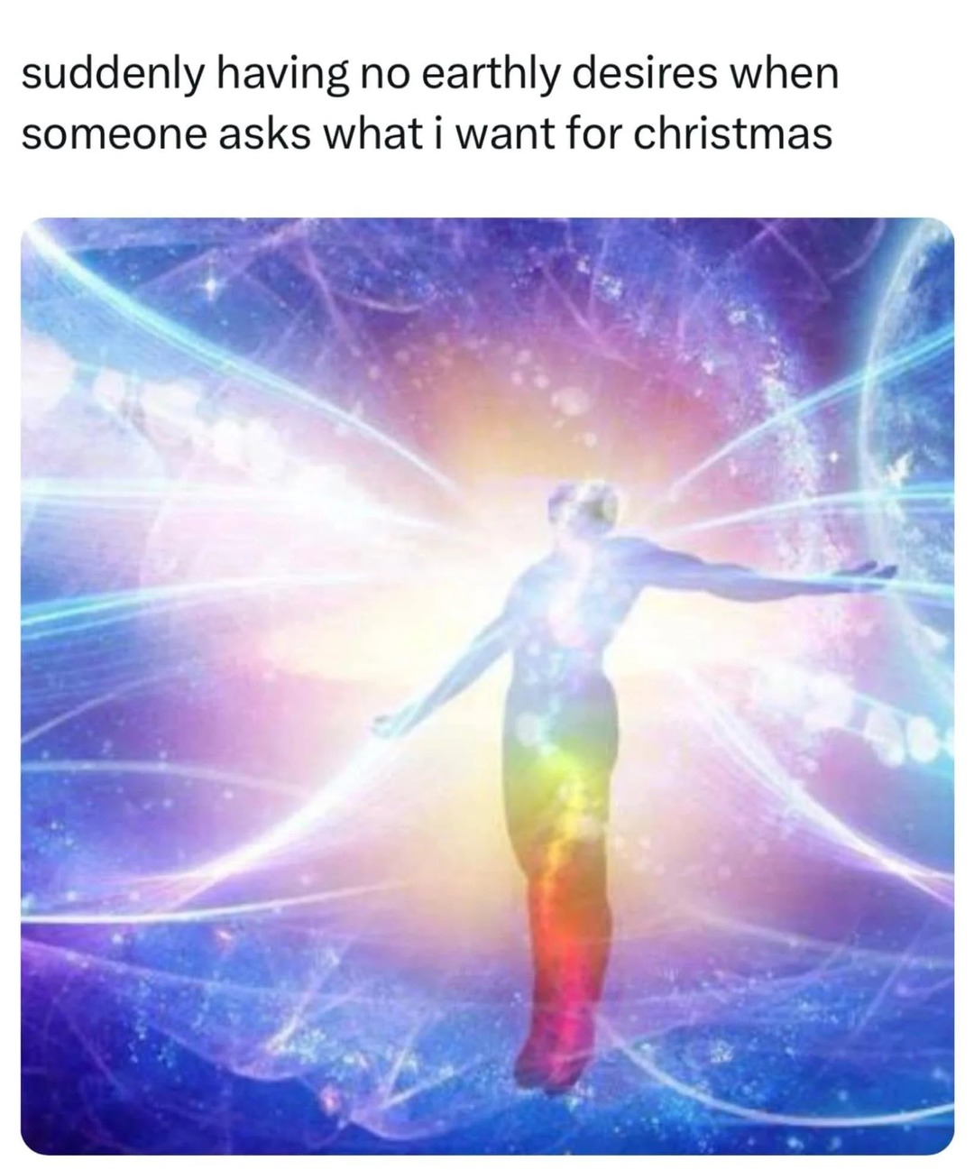 Your gift is freedom from materialism - meme