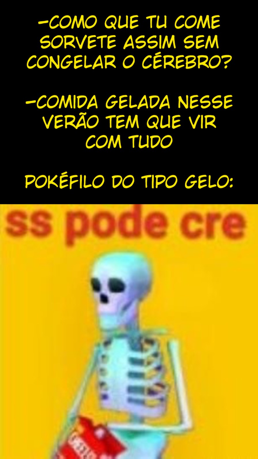 Ss pó de crê - meme