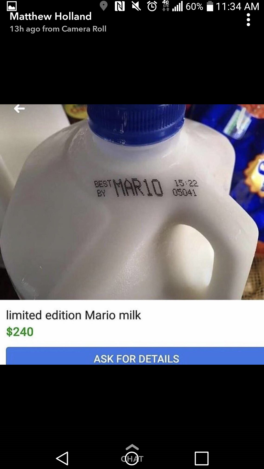 $240 for expired milk? Sweet deal! - meme