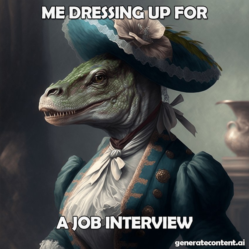 Me dressing up for a job interview #meme