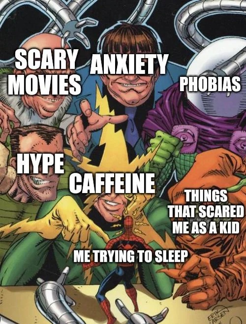 Me trying to sleep - meme