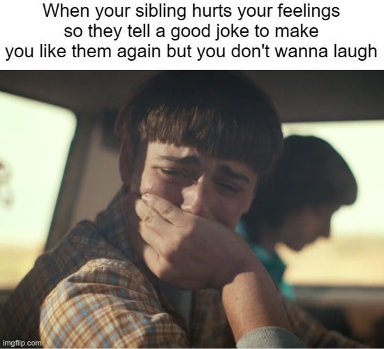 laughing with siblings - meme