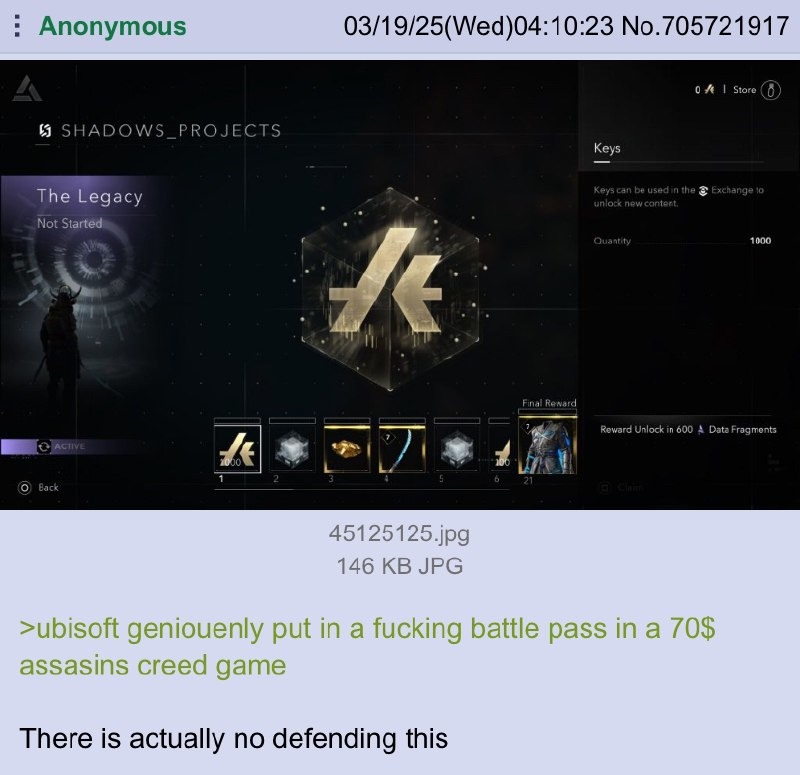 Ubisoft added a battle pass to Assassin’s Creed. We’re doomed - meme