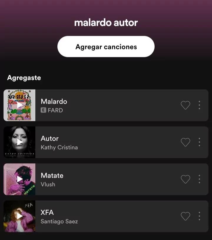 the malardo autor copypasta as a spotify playlist - meme