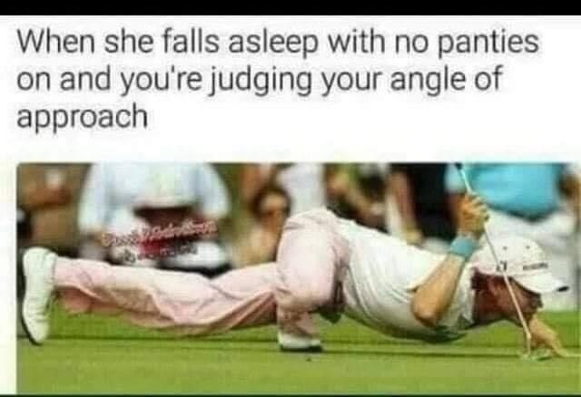 Need that nutt, I mean putt to go in. - meme